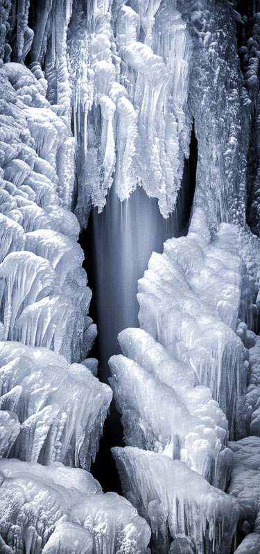 Ice Patterns, Horsetail Falls, Columbia Gorge, Oregon