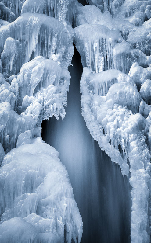 Ice Patterns, Horsetail Falls, Columbia Gorge, Oregon
